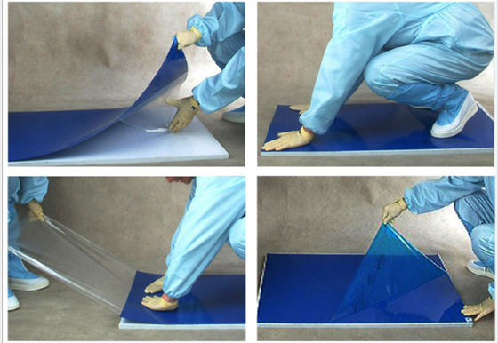 Mehrfunktionale antibakterielle klebrige Mat Blue Disposable Clean Rooms-Staub-Entgiftung gleiten nicht