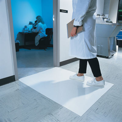 Dust Control Sticky Entry Mat White Transparent Grey Cleanroom Antimicrobial