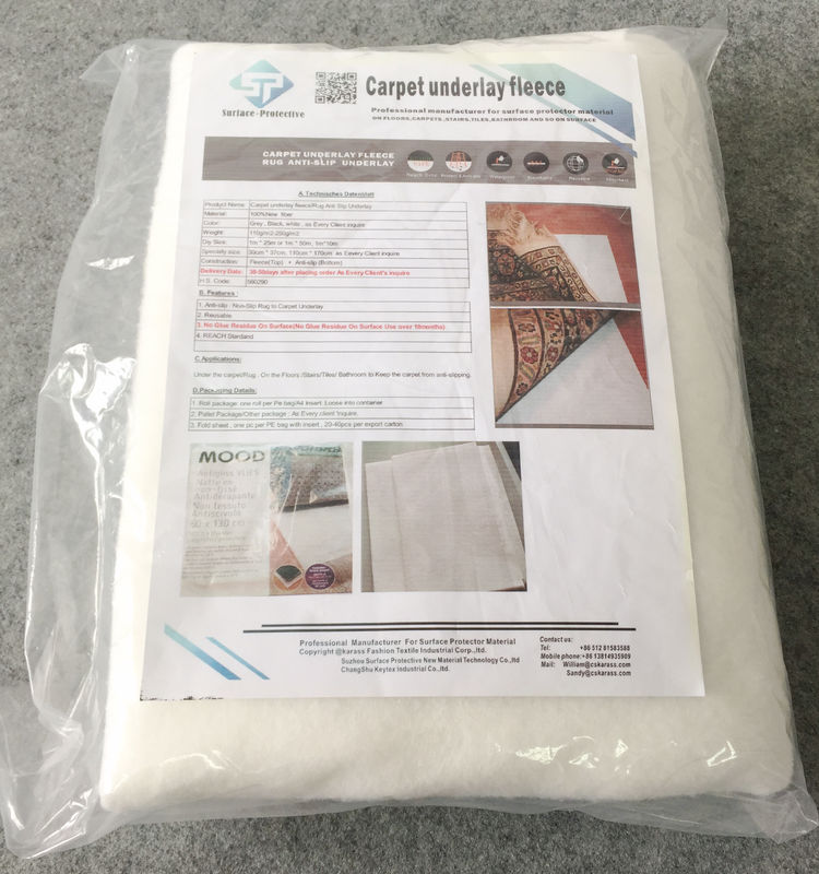 Carpet Rug Underlay Non Slip Extra Thick Pad For Hard Surface Floors